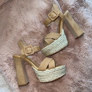 Schutz Blisse Platform Nubuck Sandal